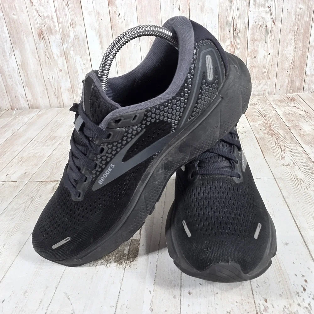 Brooks‎ Ghost 14 Womens Running Shoes Black Ebony 1203561B020 Size 8.5 Medium B